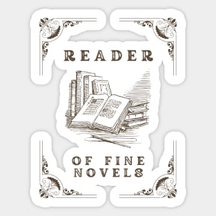 Reader of Fine Novels Sticker